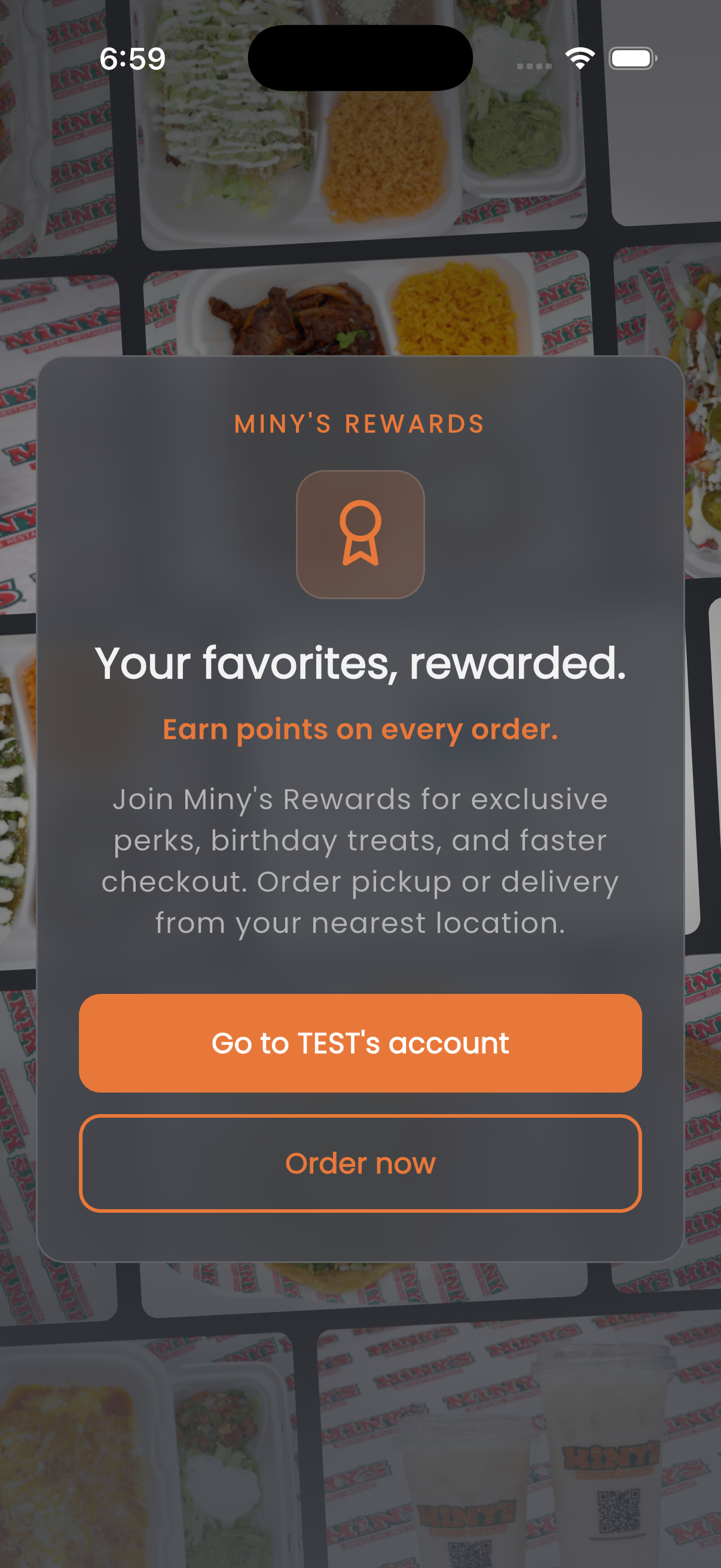 Step 1 Home Screen screen